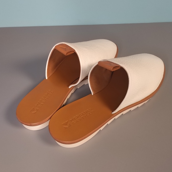 Mercedes Castillo White Mules - Picture 4 of 16